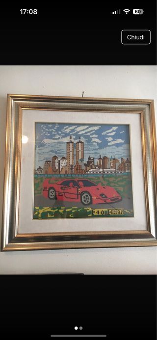 Quadro ricamato Ferrari F40