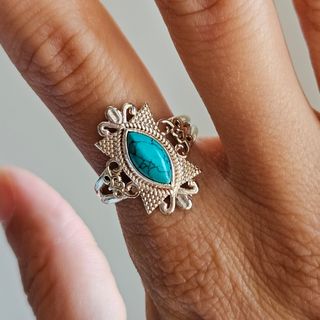 Anillo plata 925 turquesa