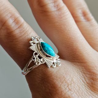Anillo plata 925 turquesa