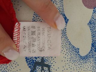 Vestito rosso a coste TG.Unica