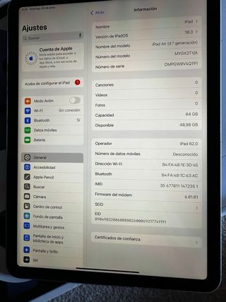 iPad Air 4 + celular  64G￼