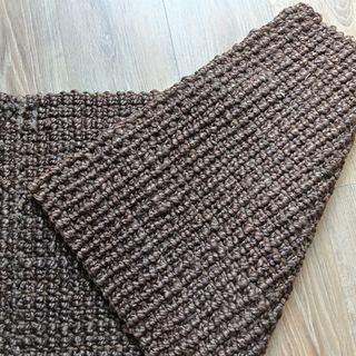 Alfombra yute marrón oscuro