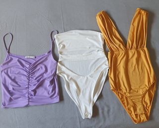 3 prendas: top y 2 bodies