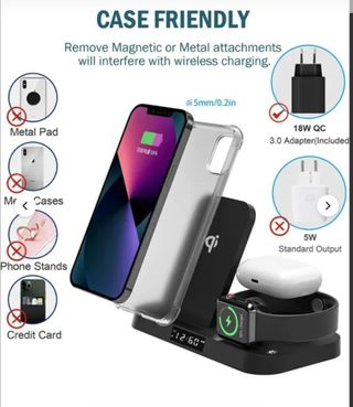 Cargador inalámbrico 3 en 1 - 15W