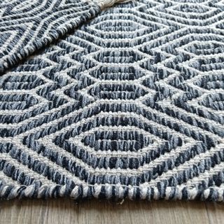 Alfombra algodón gris anteacita y beige