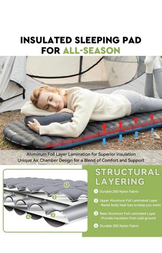 Colchão inflável Hikenture - R-Value 6.2