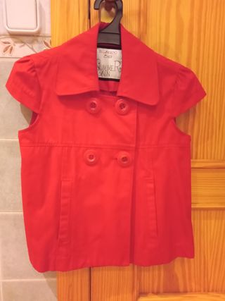 Chaqueta corta roja Blanco