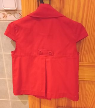 Chaqueta corta roja Blanco