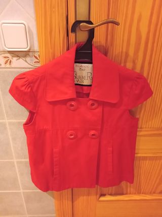 Chaqueta corta roja Blanco
