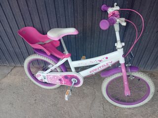 Bicicleta niña 14" rosa 5-6 años