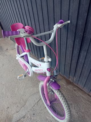 Bicicleta niña 14" rosa 5-6 años
