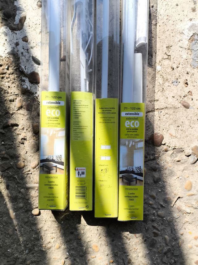 4 Rieles Cortina Eco Extensible 71-122cm Blancos