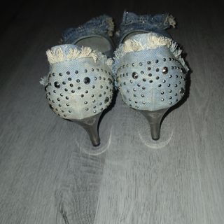 Zapatos tacón denim