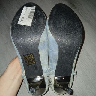 Zapatos tacón denim