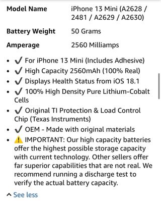 Batteria MOBILEX per iPhone 13 Mini