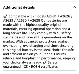 Batteria MOBILEX per iPhone 13 Mini