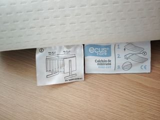 Colchón minicuna Ecus Care 80x50 antiplagiocefalia