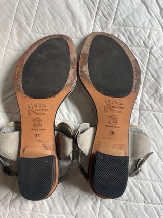 Sandalias tacon Gris Plata