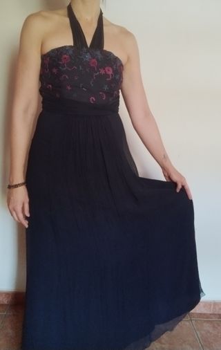 Vestido Tintoretto Fiesta Azul Marino M