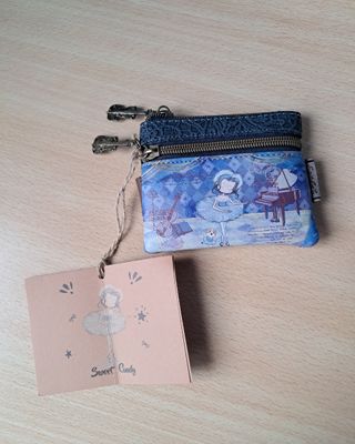 Monedero Sweet Candy - Azul y marrón