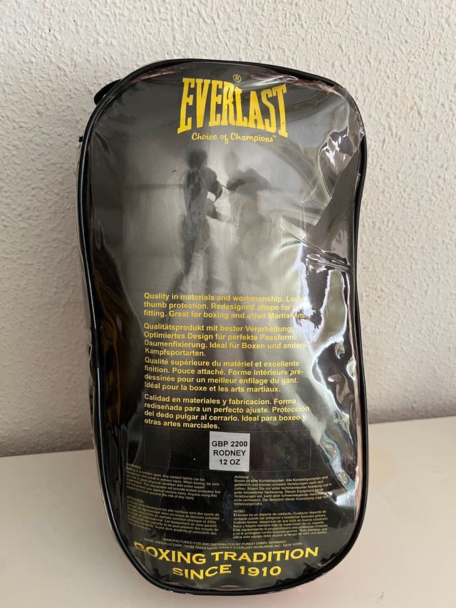Guantes boxeo Everlast 12 oz rojos
