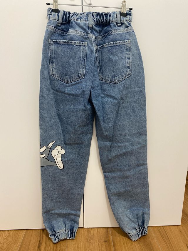 Denim Pantalones De Tom Y Jerry Vaqueros Tom Jerry De Segunda Mano