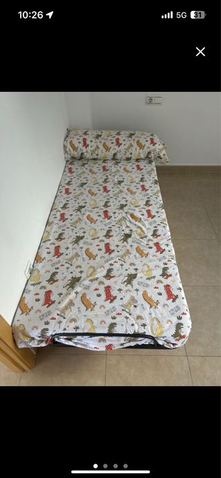 Cama plegable individual