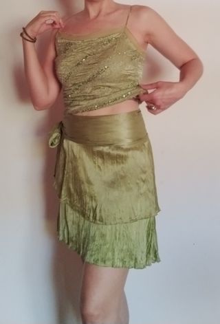 Vestido Fiesta Massimo Dutti Verde