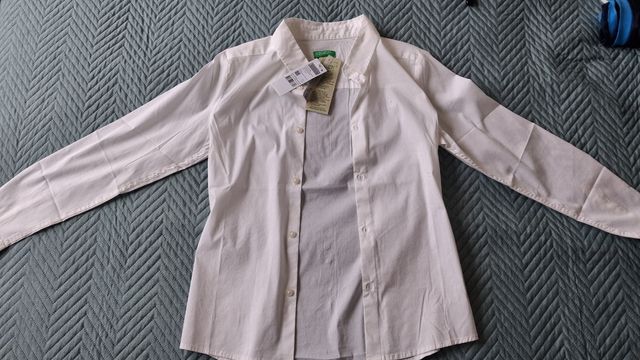 Camisa Benetton blanca - talla L