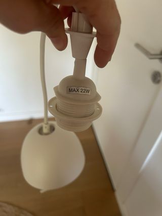 Lámpara Ikea globo papel blanco