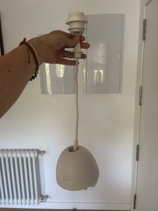 Lámpara Ikea globo papel blanco