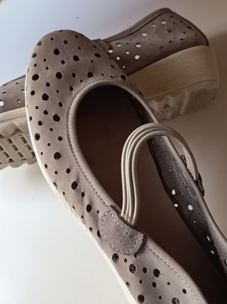 Zapatos gris clarito mujer planos