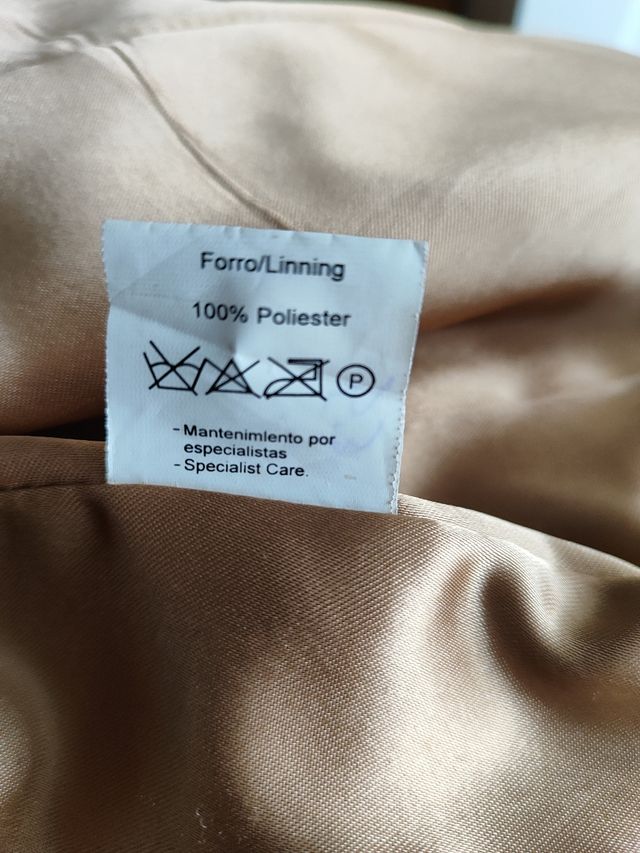 Chaqueta piel marrón