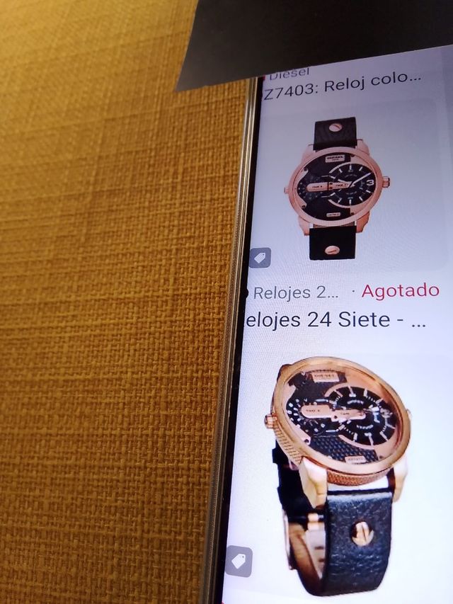 Reloj Diesel - correa negra, dorado