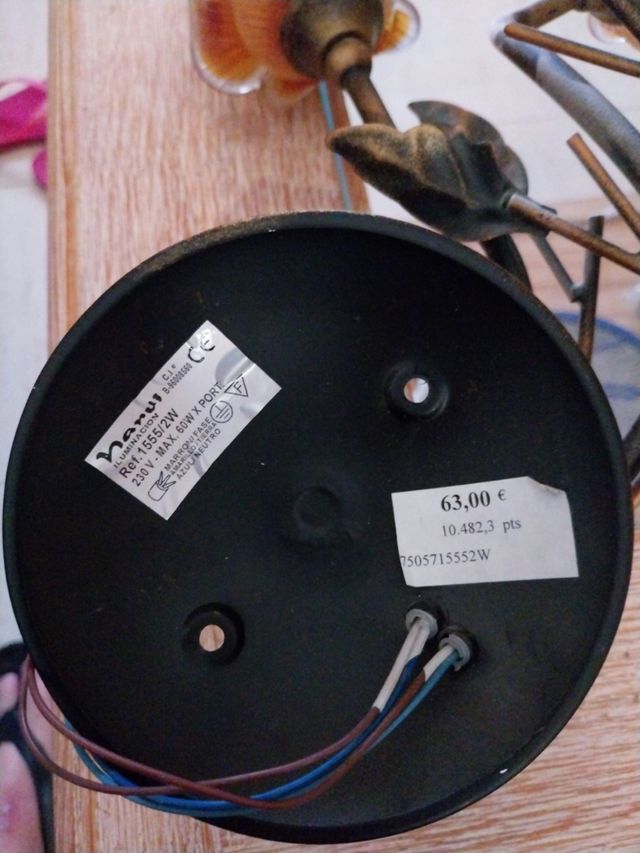 Aplique Pared - Forja y Cristal lámpara * dos - G9