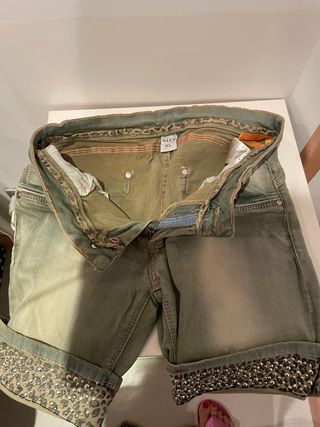 Shorts mujer - Cortos de pana verde