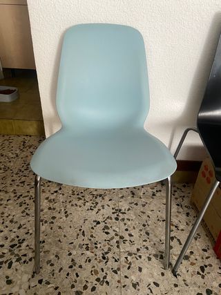 Silla Ikea azule celeste