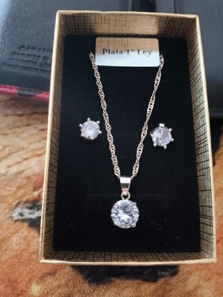 Conjunto Plata 1ª Ley con Zircón