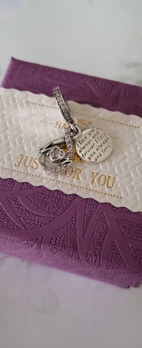 Charm plata corazón mamá