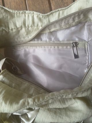 Borsa beige con fiori