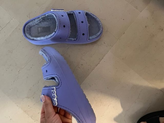 Ciabatte Crocs viola, taglia 9