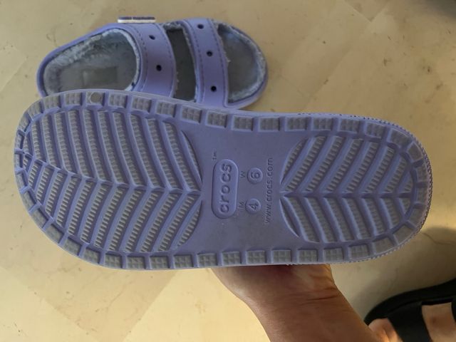 Ciabatte Crocs viola, taglia 9