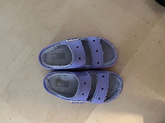 Ciabatte Crocs viola, taglia 9