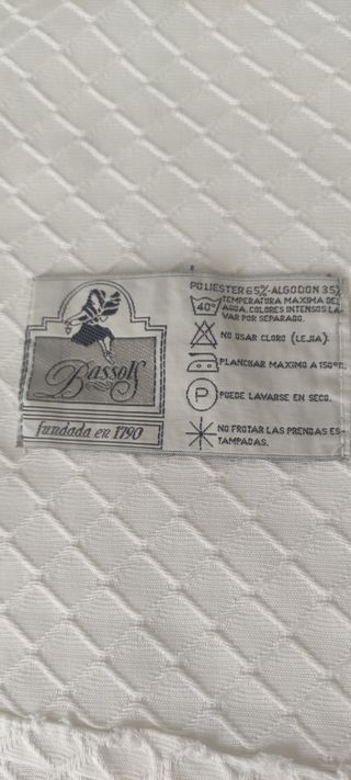 Colcha de noche blanca