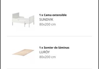 Cama infantil IKEA SUNDVIK