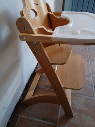 Trona bebé madera regulable