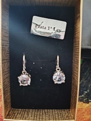 Pendientes Plata 1ª Ley con Zircón