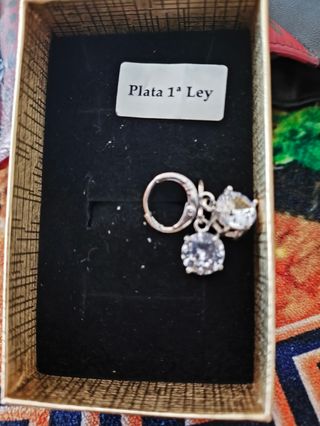 Pendientes Plata 1ª Ley con Zircón