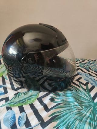 Casco moto negro