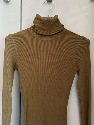 Tubino collo alto verde oliva